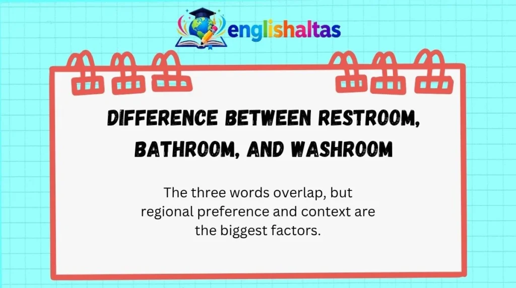 Difference Between Restroom, Bathroom, and Washroom