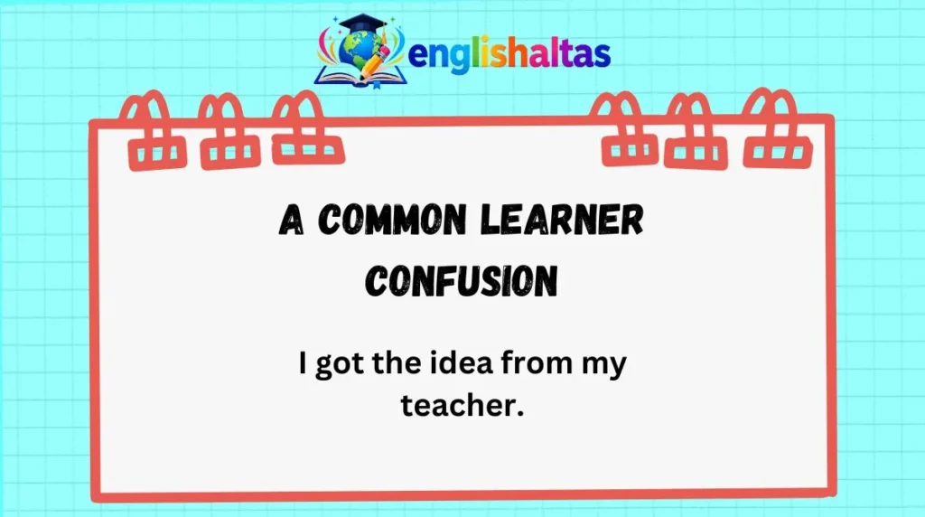 A common learner confusion