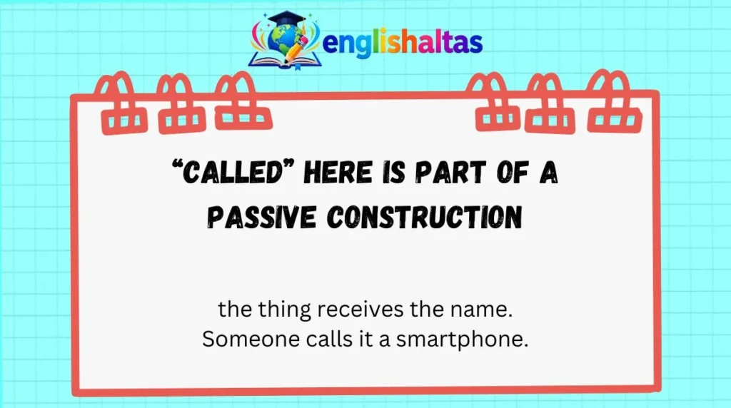 “Called” here is part of a passive construction