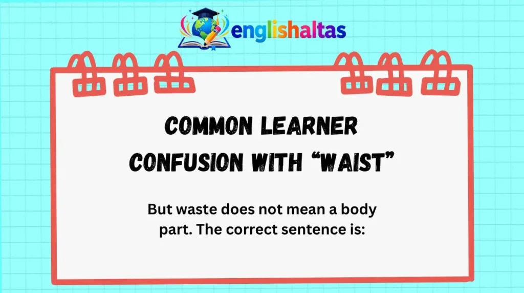 Common learner confusion with “waist”
