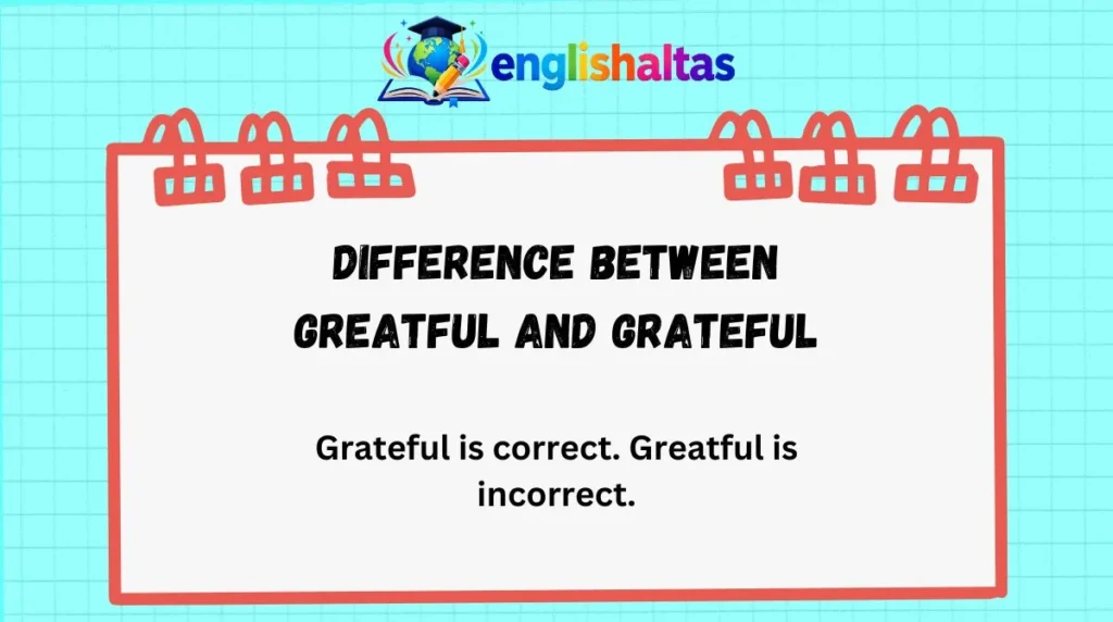 Difference Between Greatful and Grateful