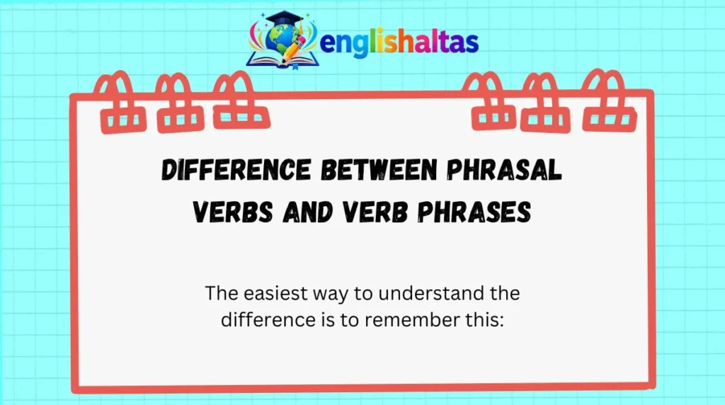 Difference Between Phrasal Verbs and Verb Phrases