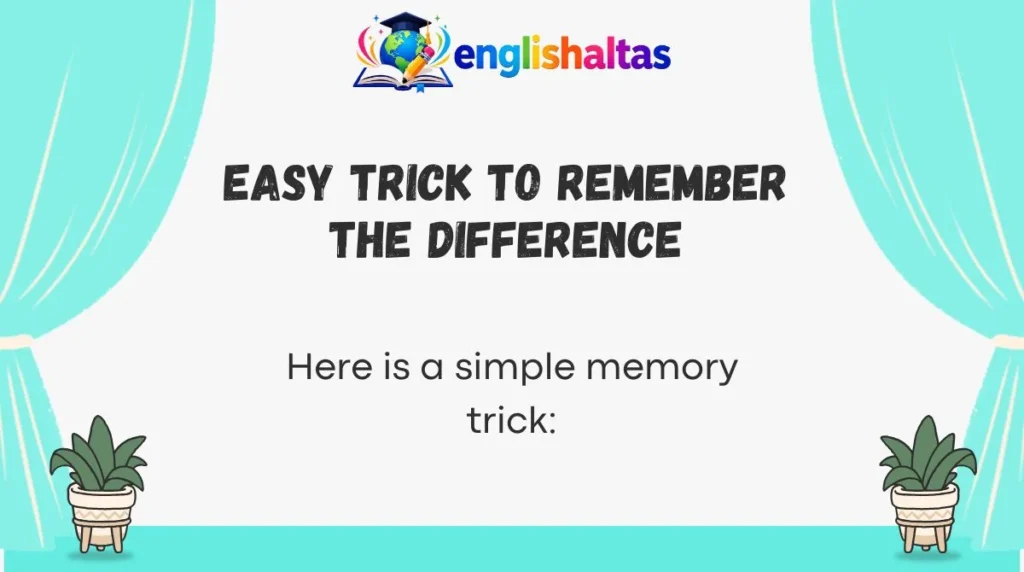 Easy Trick to Remember the Difference