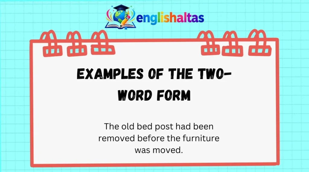 Examples of the two-word form