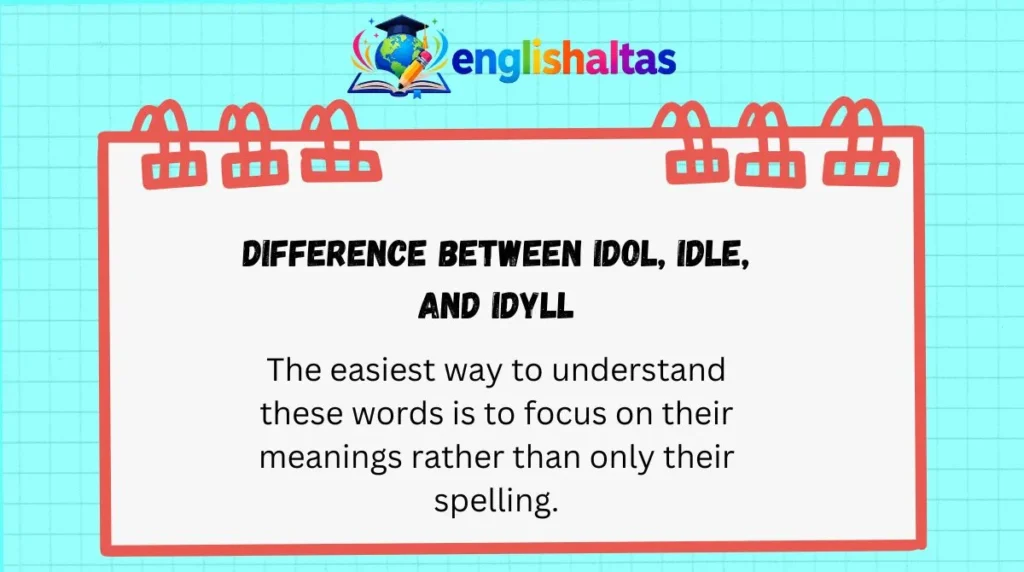 Difference Between Idol, Idle, and Idyll