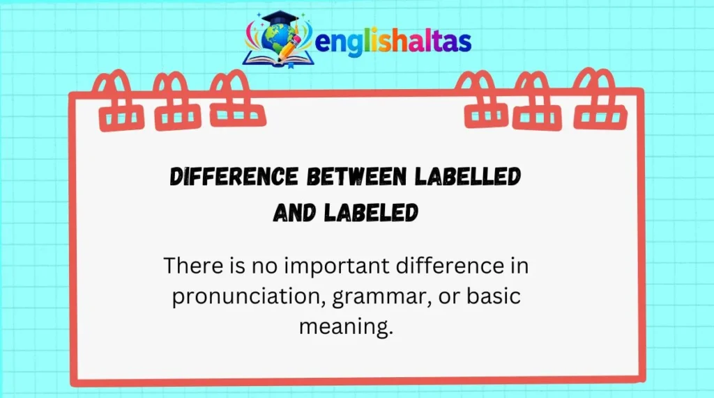 Difference Between Labelled and Labeled