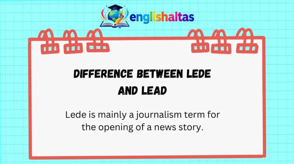 Lede vs Lead What