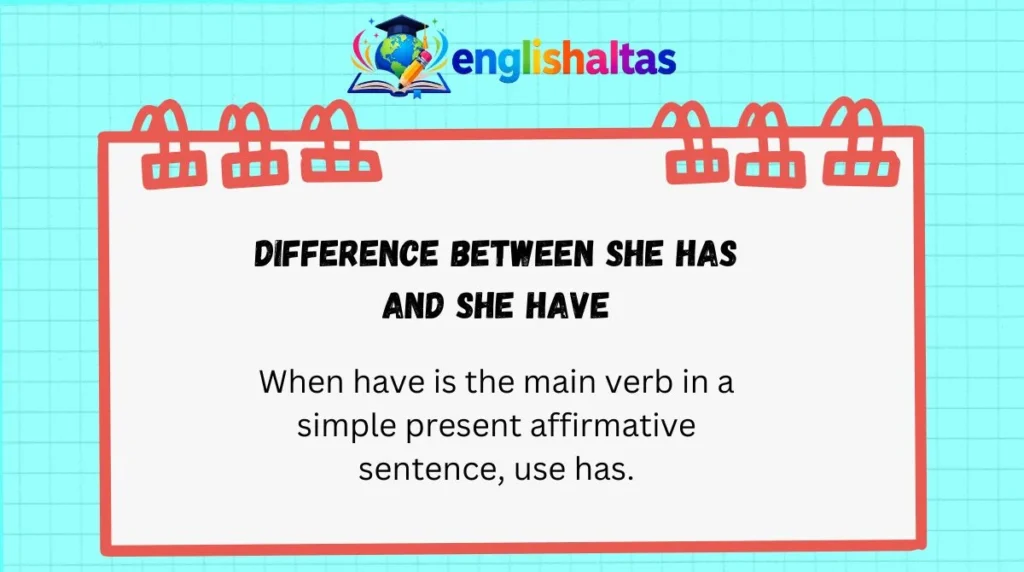 Difference Between She Has and She Have