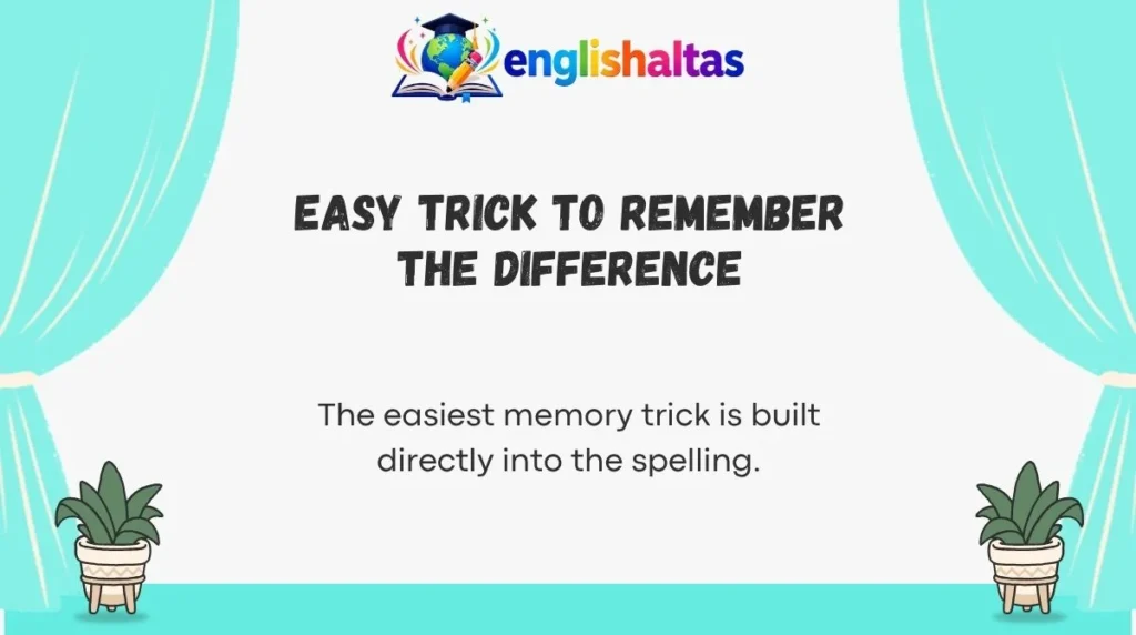 Easy Trick to Remember the Difference