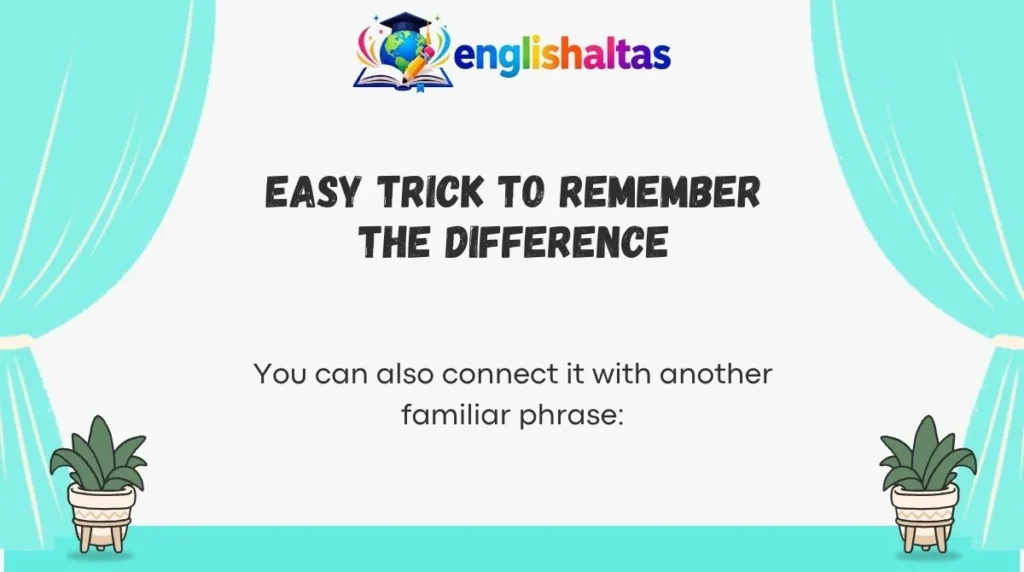 Easy Trick to Remember the Difference