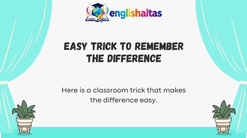 Easy Trick to Remember the Difference