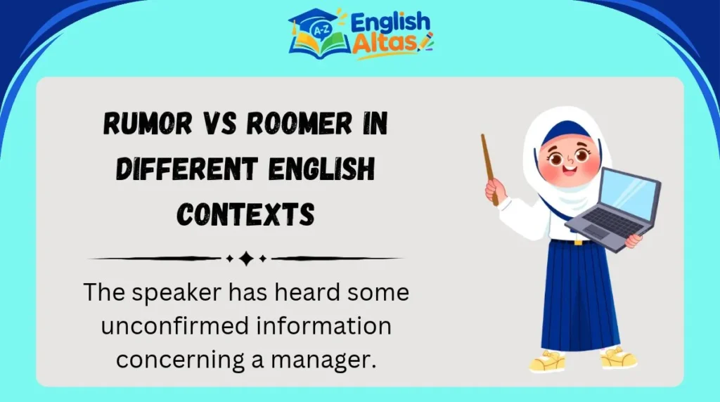 Rumor vs Roomer in Different English Contexts